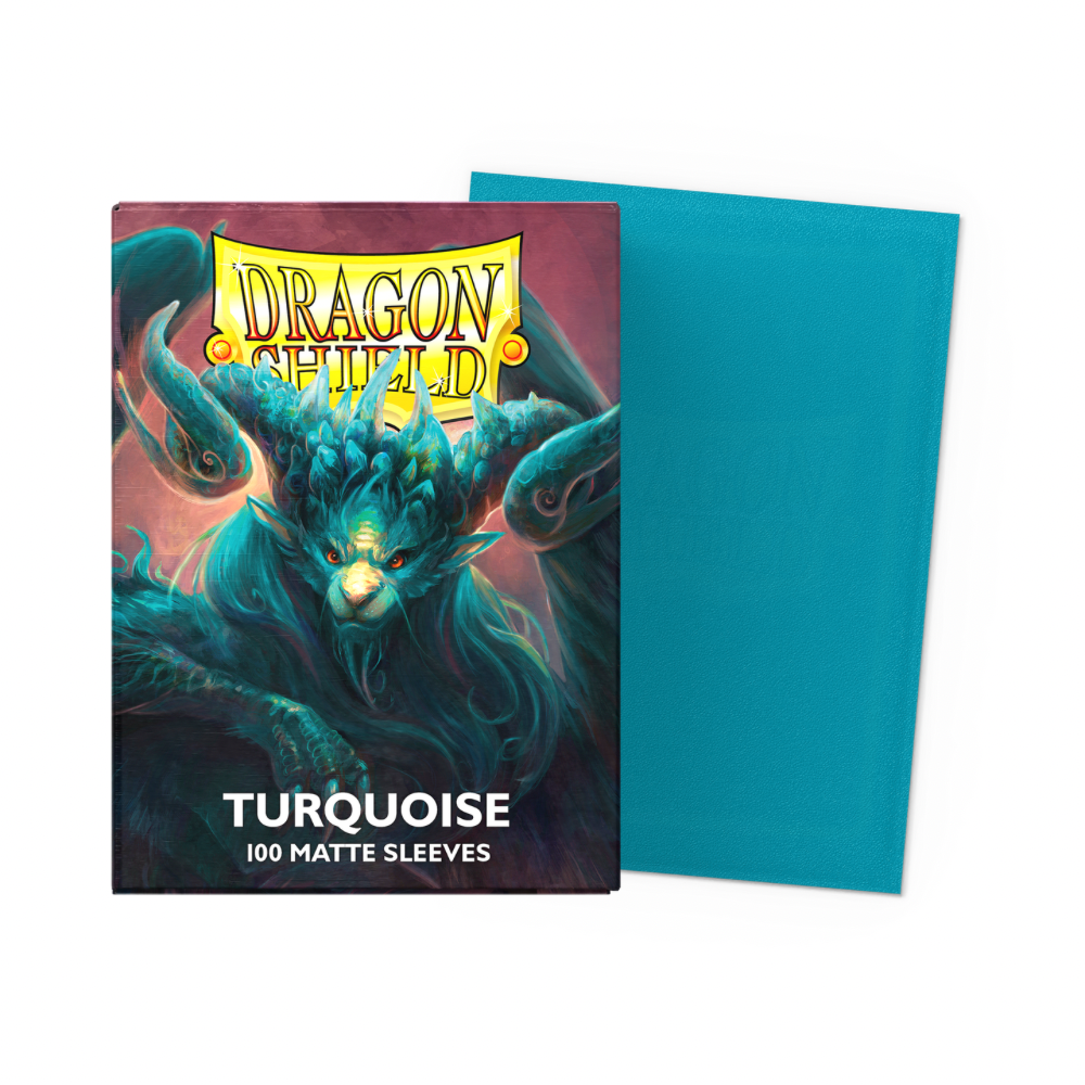 Dragon Shield - Standard Sleeves Matte (100 Sleeves) Turquoise