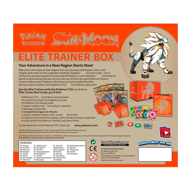 Pokemon TCG: Sun & Moon Elite Trainer Box - Solgaleo
