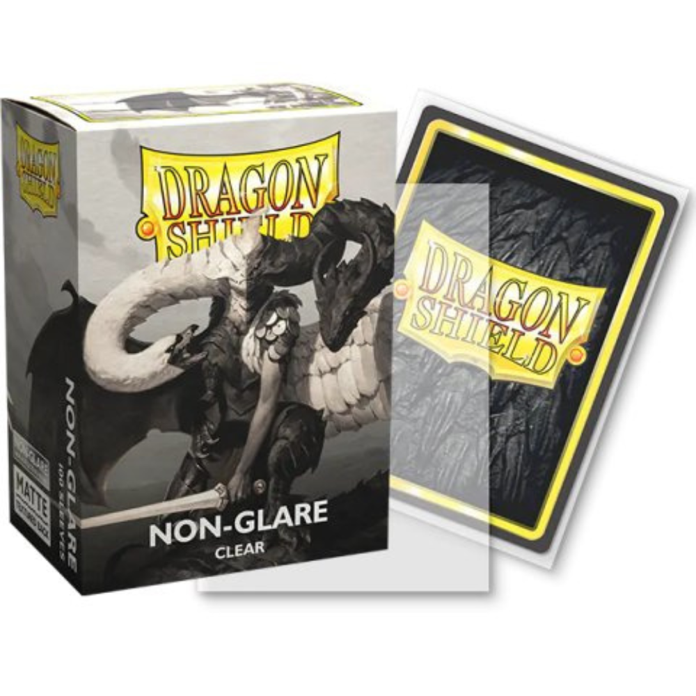 Dragon Shield - Non-Glare Standard Size Sleeves - Matte Clear (100 Sleeves)