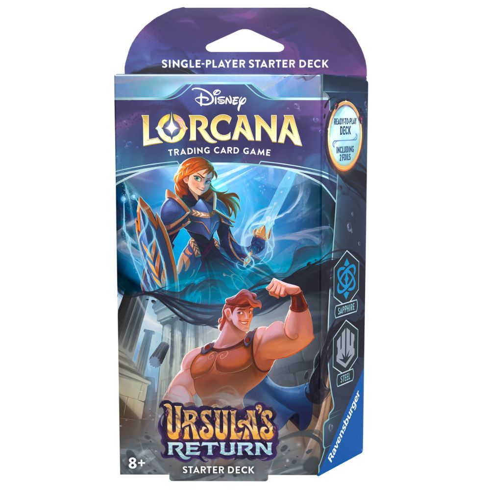 Disney Lorcana TCG - Ursula's Return Starter Deck - Sapphire, Steel Pelienmaa Disney Lorcana TCG - Ursula's Return Starter Deck - Sapphire, Steel Pelienmaa