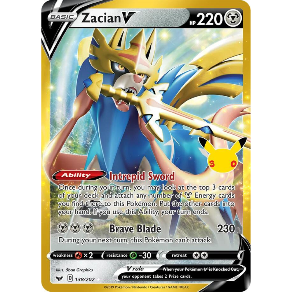 Zacian V 138/202 - 30th Celebration