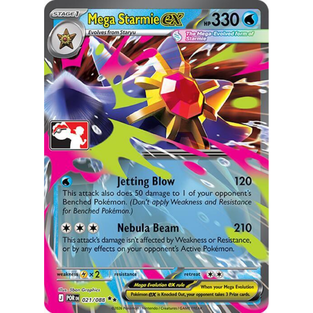 Mega Starmie ex 021/088 - Play! Pokémon Prize Pack Series Nine