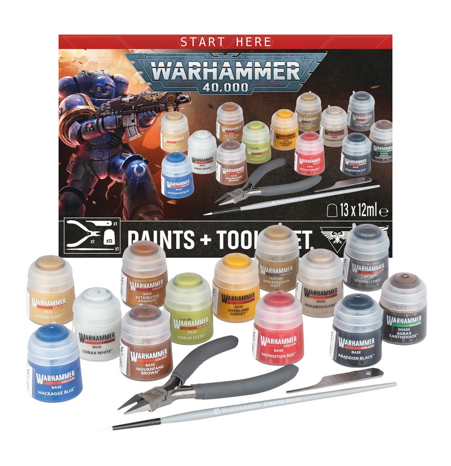 Warhammer 40,000: Paints + Tools Set