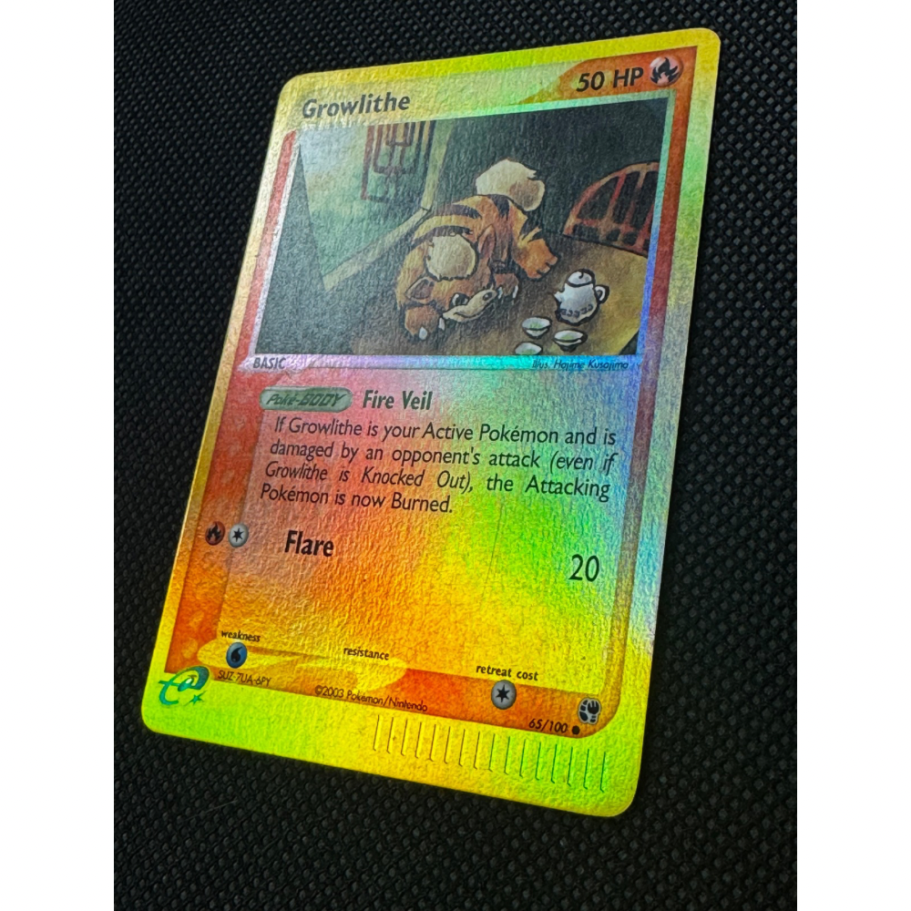 Growlithe 65/100 - EX Sandstorm / Reverse Holo
