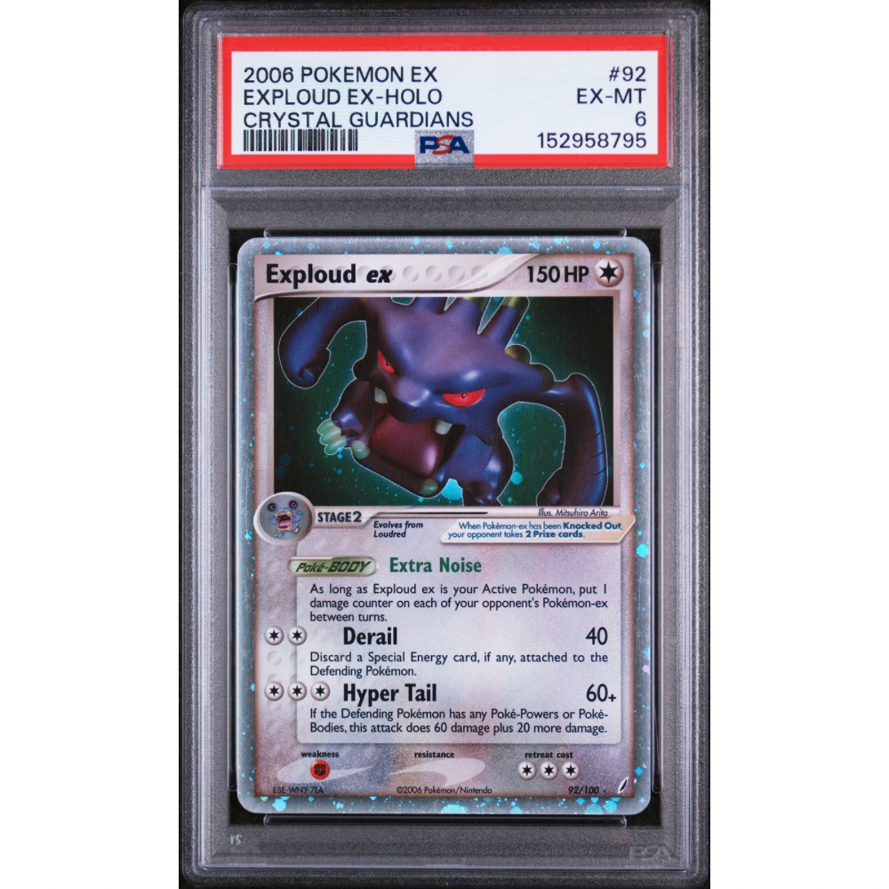 Exploud ex 92/100 - EX Crystal Guardians / PSA 6