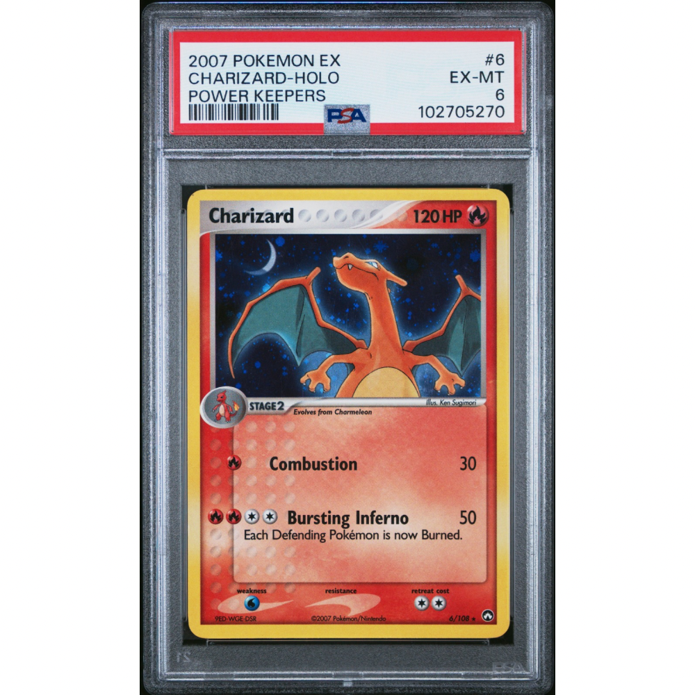 Charizard 6/108 - EX Power Keepers / Holo / PSA 6