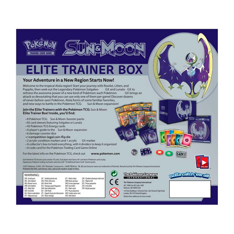 Pokemon TCG: Sun & Moon Elite Trainer Box - Lunala