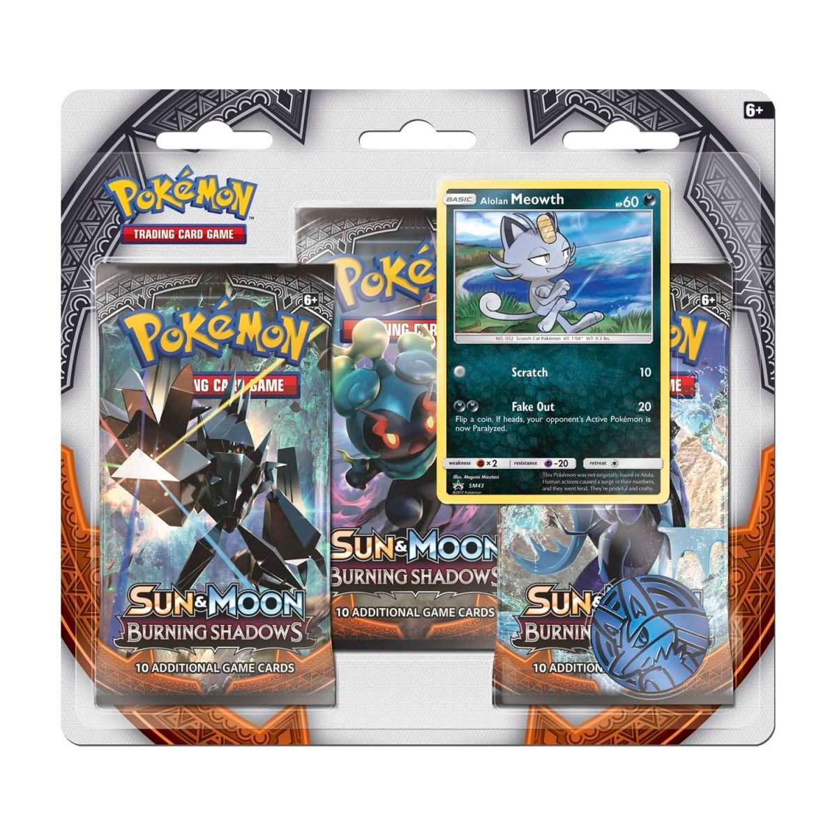 Pokémon TCG - Sun & Moon: Burning Shadows 3 Pack Blister / Alolan Meowth