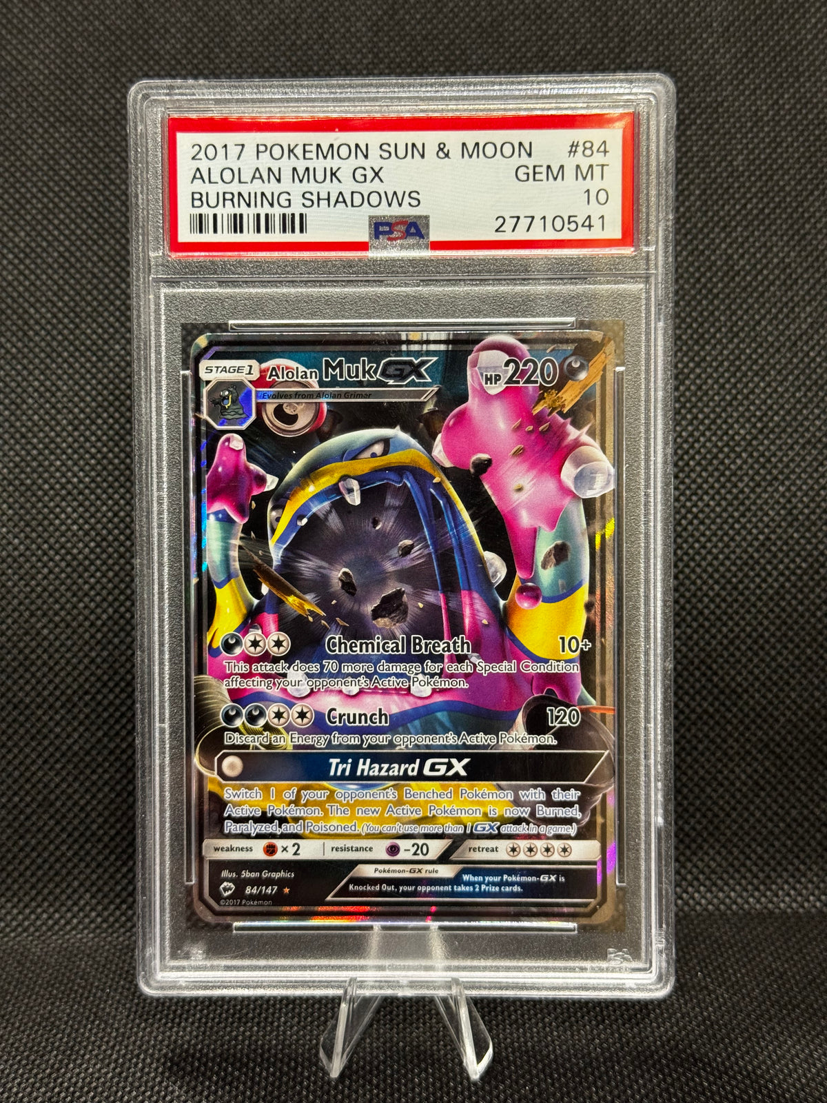 Alolan Muk GX 84/147 - Burning Shadows / PSA 10
