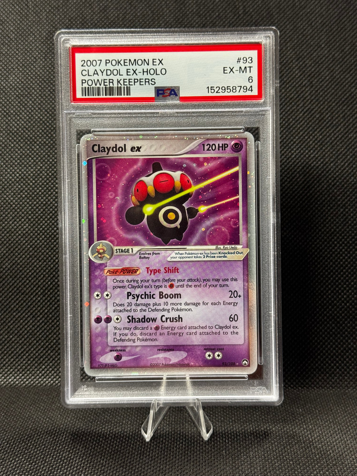 Claydol ex 93/108 - EX Power Keepers / PSA 6