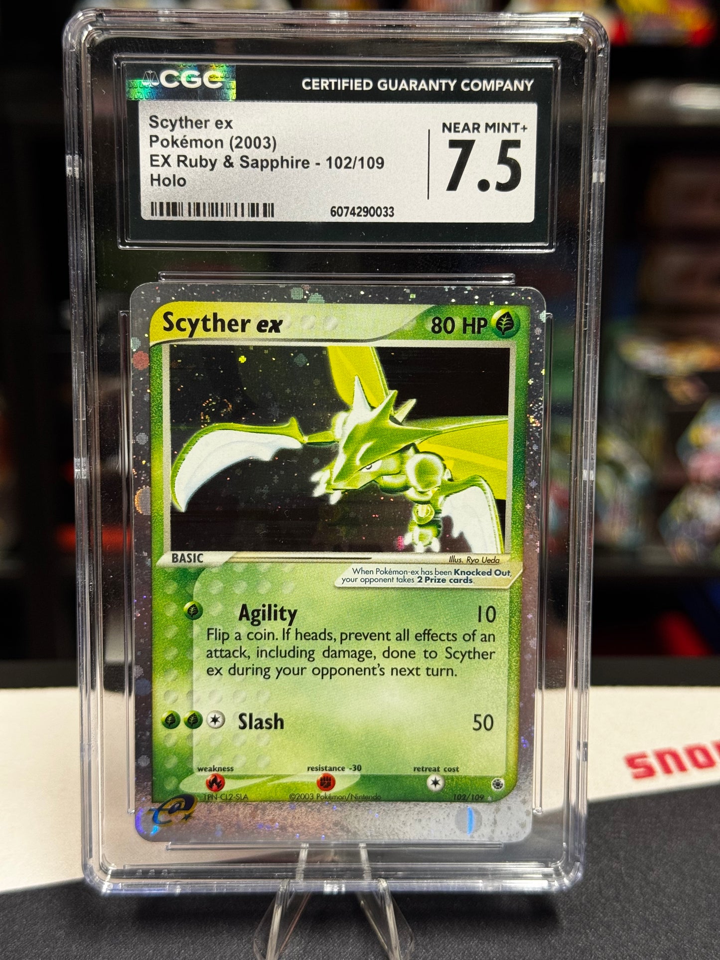 Scyther ex 102/109 - EX Ruby & Sapphire / CGC 7.5