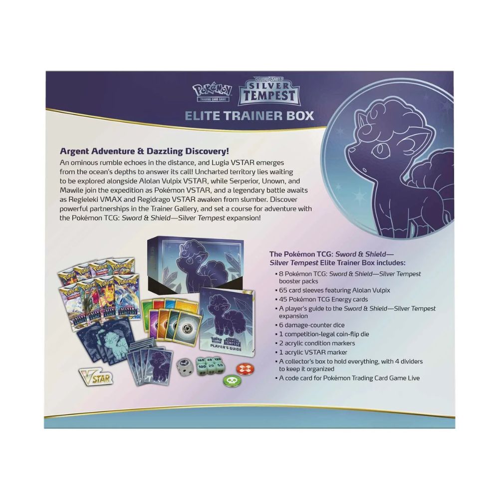 Pokémon tcg, Sword & shield, elite trainer box, erb, Silver Tempest