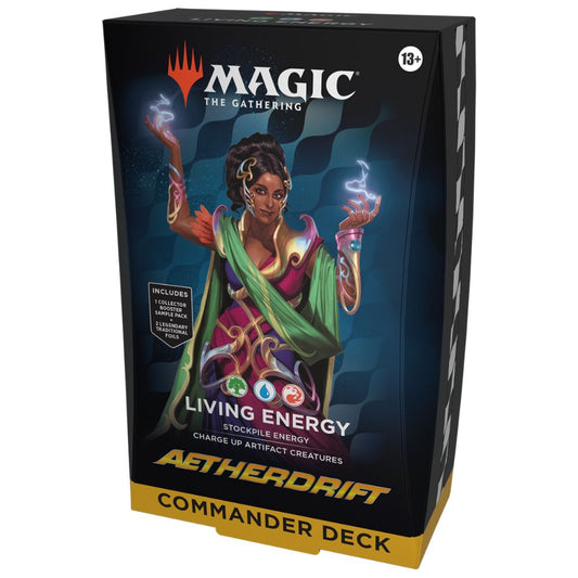 Magic: The Gathering Aetherdrift Commander Deck - Living Energy, Green/Blue/Red