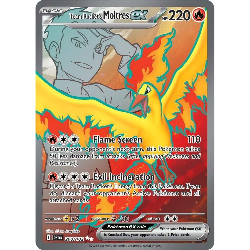 Team Rocket's Moltres ex 208/182 - Destined Rivals