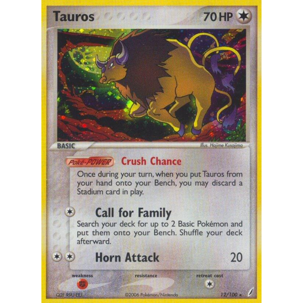 Tauros 12/100 - EX Crystal Guardians