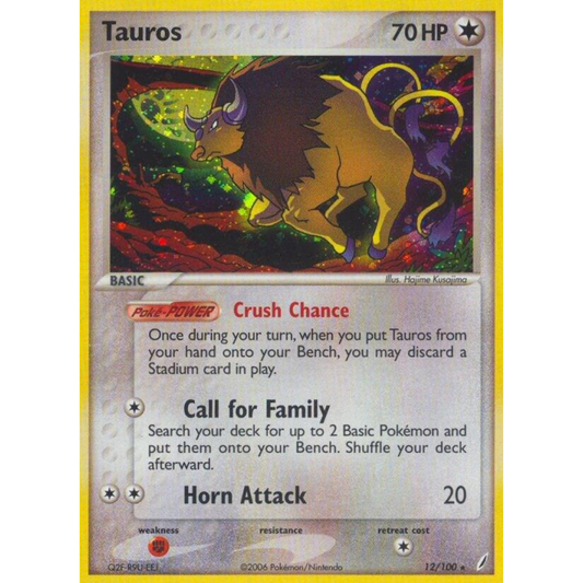 Tauros 12/100 - EX Crystal Guardians