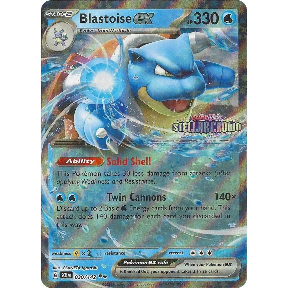 Blastoise ex 030/142 - Stellar Crown / Stemped