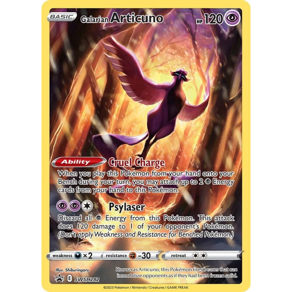 Galarian Articuno SWSH 282 - SWSH Black Star Promos