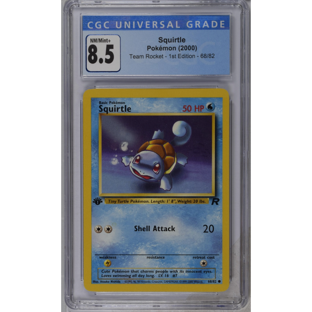 Squirtle 68/82 - Team Rocket  / CGC 8,5