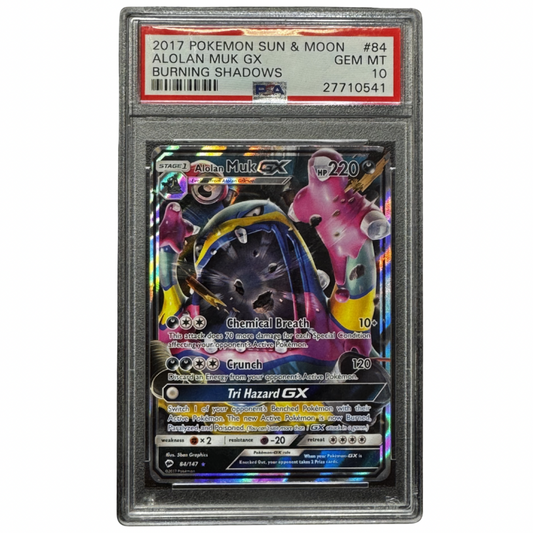 Alolan Muk GX 84/147 - Burning Shadows  / PSA 10