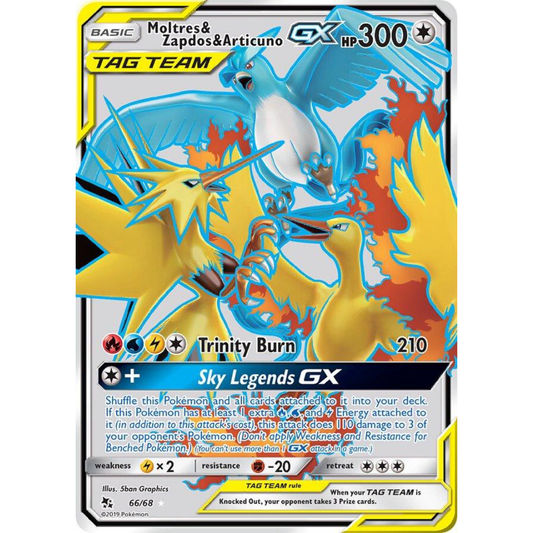 Moltres & Zapdos & Articuno GX 66/68 - Hidden Fates