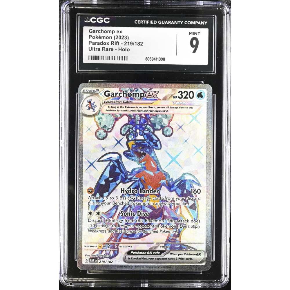 Garchomp ex 219/182 - Paradox Rift / CGC 9