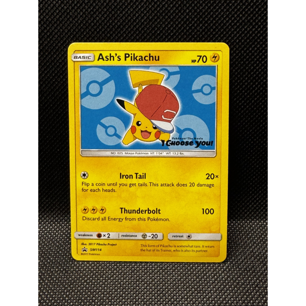 Ash's Pikachu SM114 - SM Black Star Promos