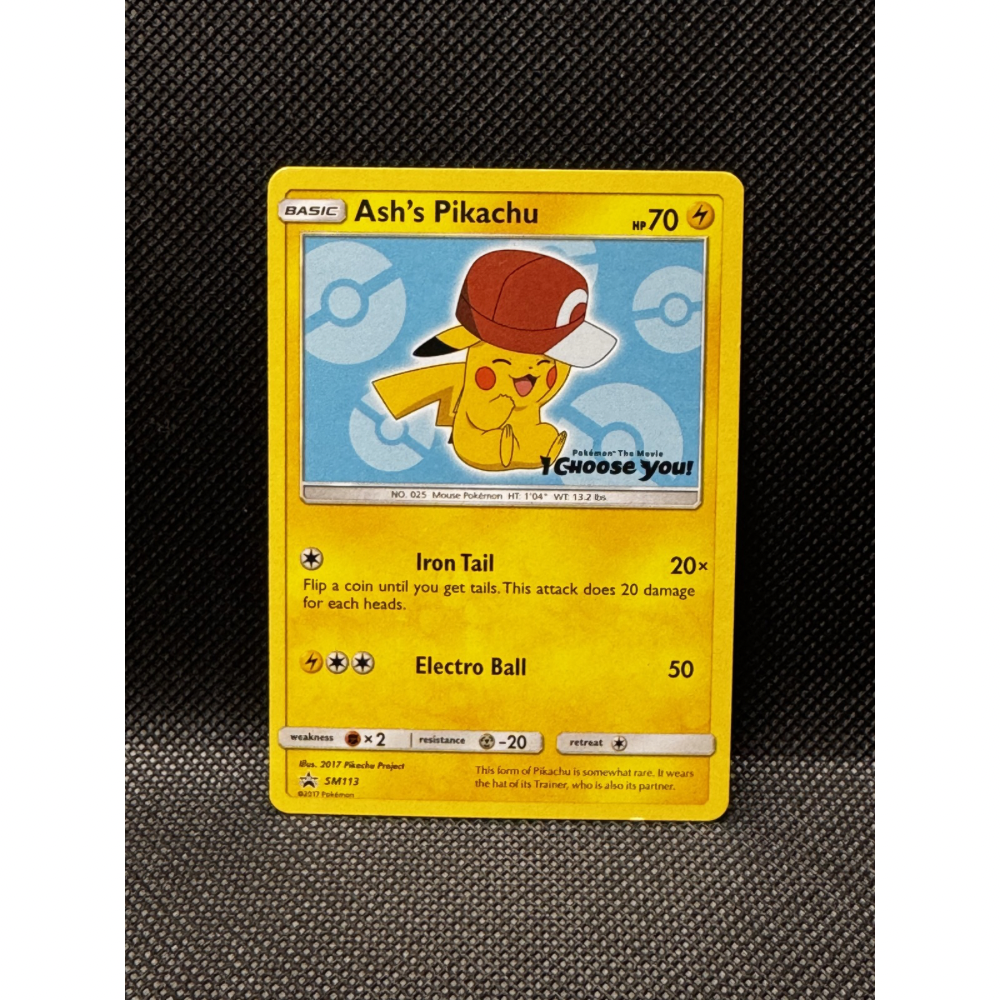 Ash's Pikachu SM113 - SM Black Star Promos