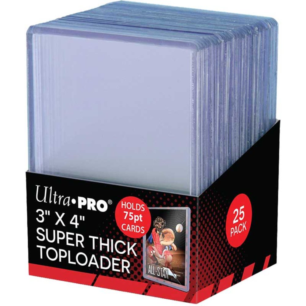 Ultra Pro - 3" x 4" Thick 75PT Toploader (25 Pieces)