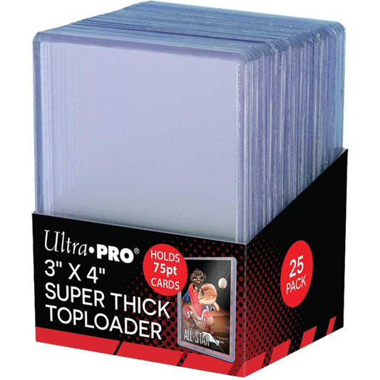 Ultra Pro - 3" x 4" Thick 75PT Toploader (25 Pieces)