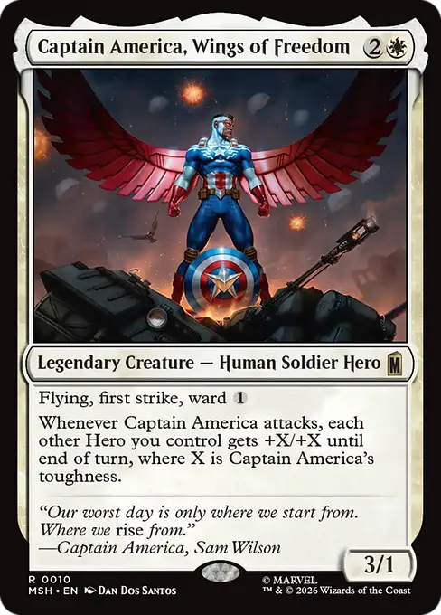 Captain America, Wings of Freedom - Marvel Super Heroes