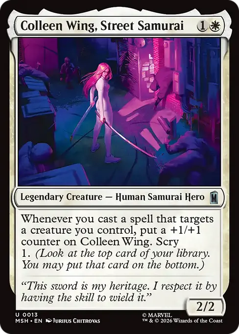 Colleen Wing, Street Samurai - Marvel Super Heroes