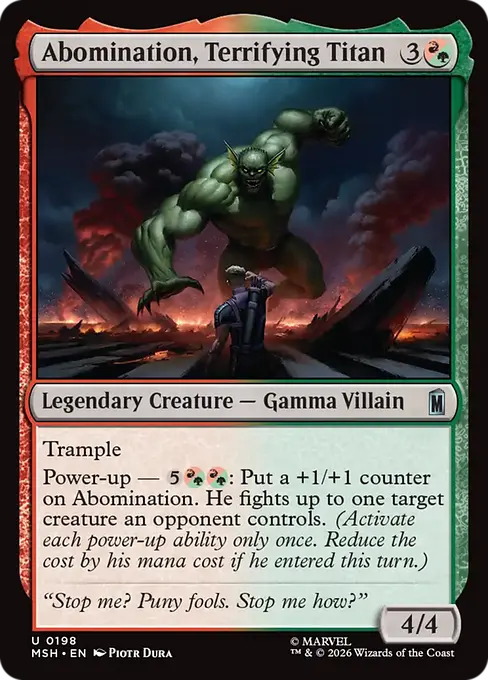 Abomination, Terrifying Titan - Marvel Super Heroes