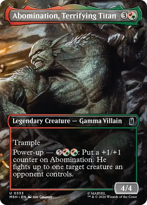 Abomination, Terrifying Titan - Marvel Super Heroes