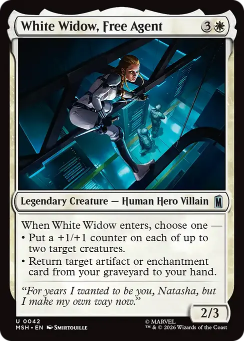 White Widow, Free Agent - Marvel Super Heroes