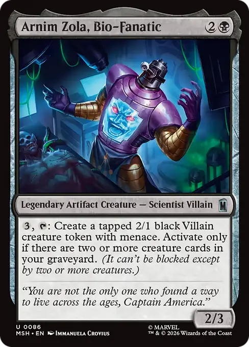 Arnim Zola, Bio-Fanatic - Marvel Super Heroes