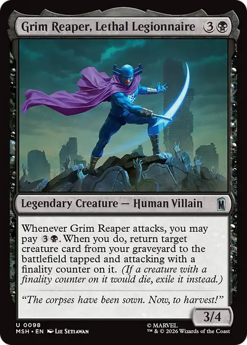Grim Reaper, Lethal Legionnaire - Marvel Super Heroes